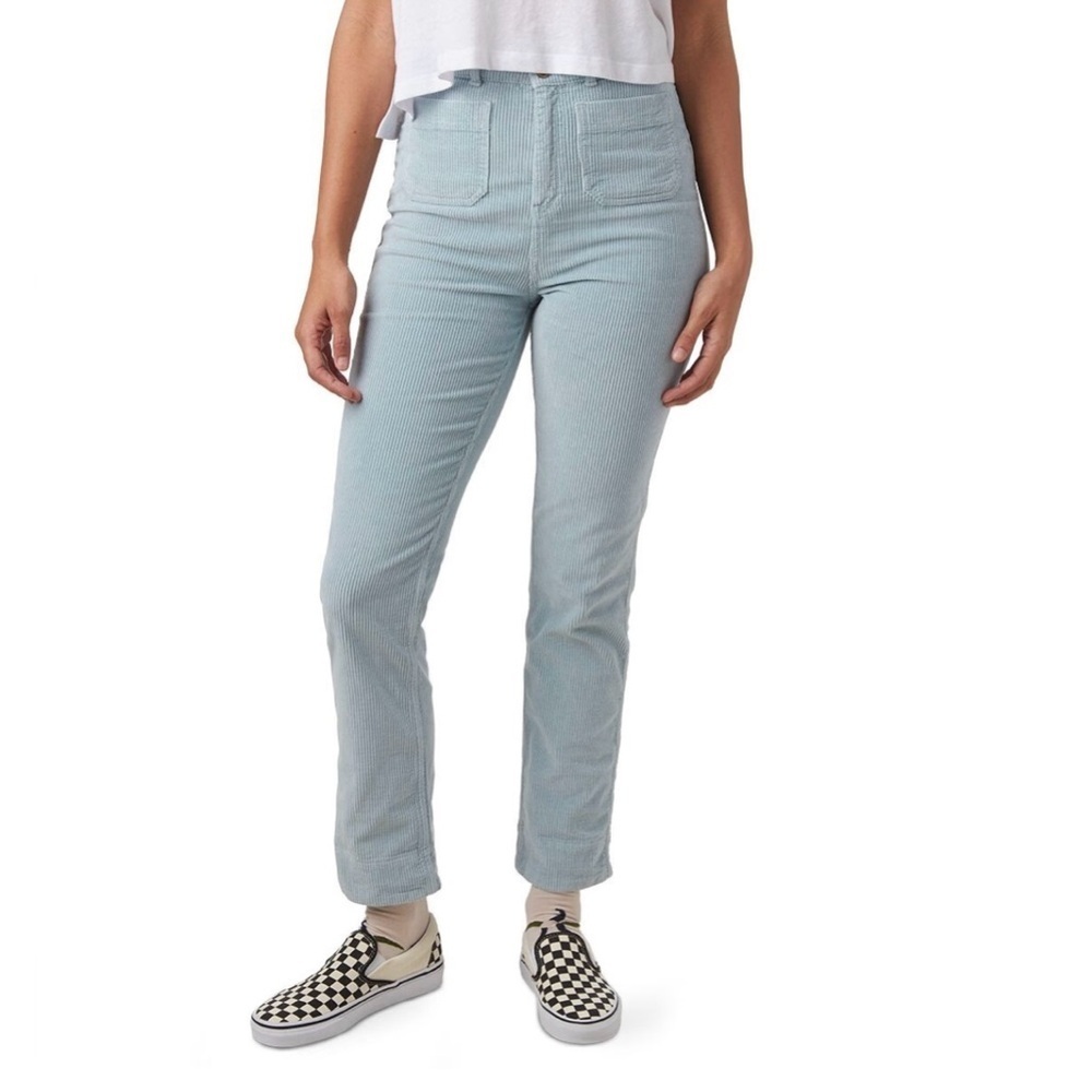 Faherty Portland Corduroy Pant Women's High Rise Light Blue Jeans